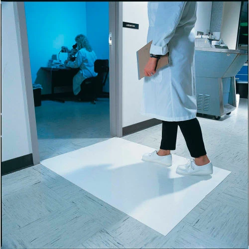 Wearwell® Clean Room Mat 2' x 3.75' White (60 Sheets/Mat - 4 Mats/Case)