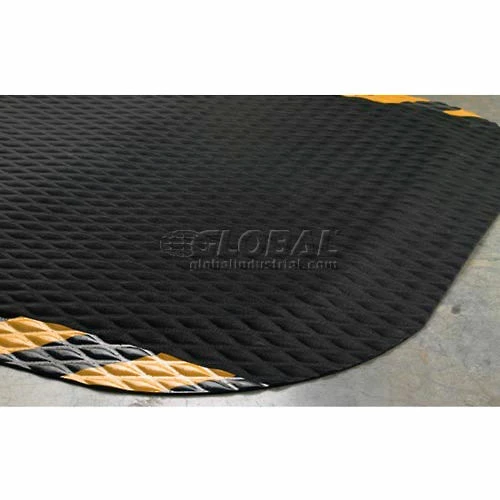 M+A Matting Hog Heaven Anti Fatigue Mat 7/8" Thick 3' x 12' Black/Yellow Chevron Border - Image 3
