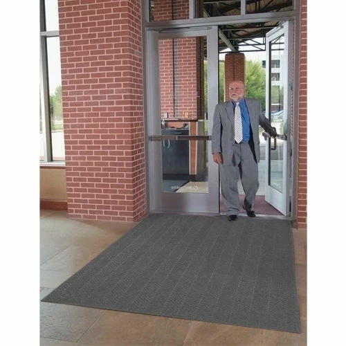 M+A Matting WaterHog® Eco Elite Fashion Border Entrance Mat 3/8" Thick 6' x 8.5' Black