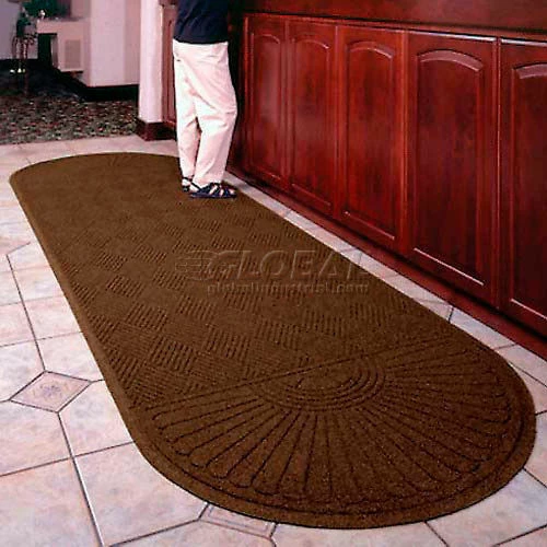 M+A Matting Waterhog Grand Classic Mat Two Oval 6'W X 10'1"L Brown