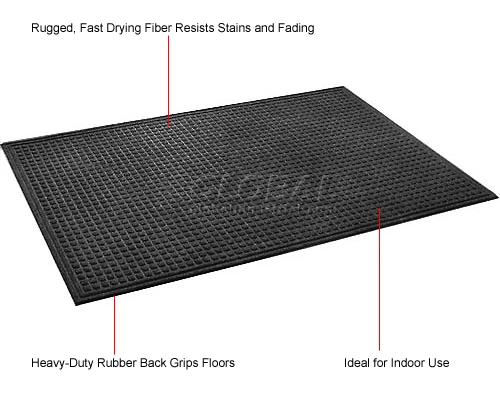 Apache Mills Absorba Indoor Entrance Mat 3/8" Thick 4' x 6' Black - Image 4
