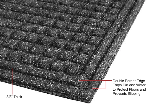 Apache Mills Absorba Indoor Entrance Mat 3/8" Thick 4' x 6' Black - Image 5
