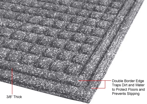 Apache Mills Absorba Indoor Entrance Mat 3/8" Thick 3' x 60" Gray - Image 5