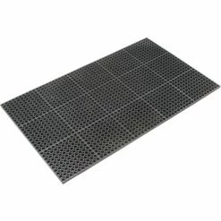 Apache Mills TruTread Anti Fatigue Drainage Mat 7/8" Thick 3' x 5' Black