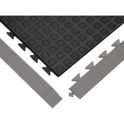 Wearwell® Rejuvenator Squared Interlocking Tile 5/8" Thick 3' x 3' Black