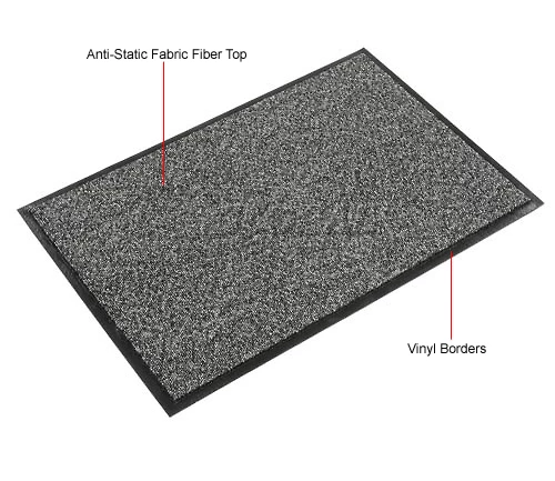 Crown Mats Crown® Stat-Zap® Anti-Static Carpet Mat 5/16" Thick 6' x Up to 60' Gray - Image 4