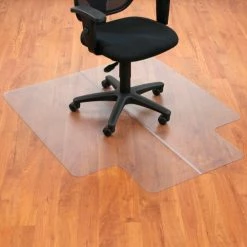 Interion By Global Industrial Interion® Office Chair Mat for Hard Floor - 45"W x 53"L with 25" x 12" Lip - Straight Edge