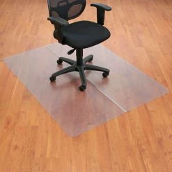 Interion By Global Industrial Interion® Office Chair Mat for Hard Floor - 46"W x 60"L - Straight Edge