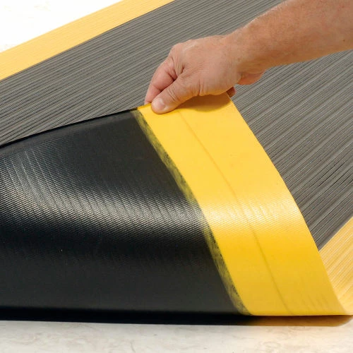 NoTrax® Achilles Surface Mat 5/8" Thick 3' x 30' Black/Yellow Border - Image 5