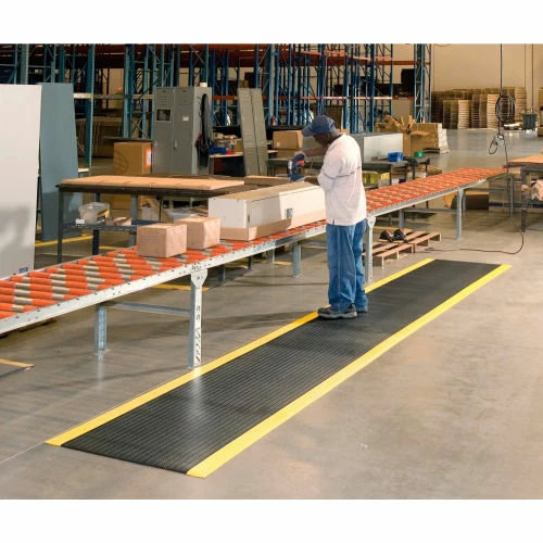 NoTrax® Achilles Surface Mat 5/8" Thick 4' x 30' Black/Yellow Border - Image 7