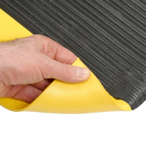 NoTrax® Achilles Surface Mat 5/8" Thick 3' x 30' Black/Yellow Border - Image 2