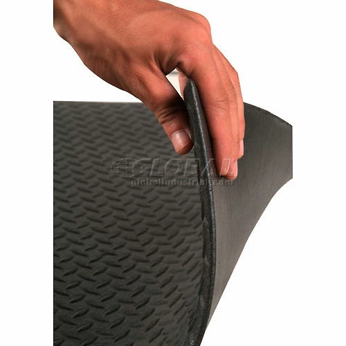 Apache Mills Diamond Deluxe Soft Foot Mat 1/2" Thick 2' x 60' Black - Image 3