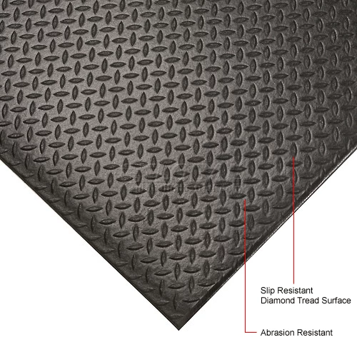 Apache Mills Diamond Deluxe Soft Foot Mat 1/2" Thick 2' x 60' Black - Image 8