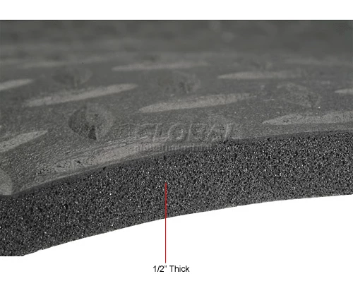 Apache Mills Diamond Deluxe Soft Foot Mat 1/2" Thick 2' x 60' Black - Image 10
