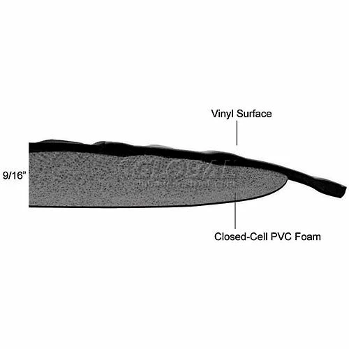 Apache Mills Diamond Deluxe Soft Foot Mat 9/16" Thick 3' x Up to 75' Black/Yellow Border - Image 4