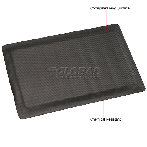 Apache Mills Invigorator Corrugated Safety Mat 1/2" Thick 3' x 60' Black - Image 5