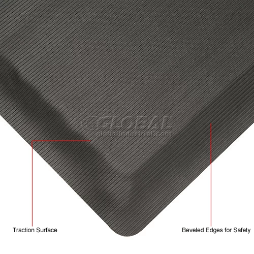Apache Mills Invigorator Corrugated Safety Mat 1/2" Thick 2' x Up to 75' Black - Image 6