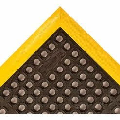 NoTrax® Safety Stance® Drainage Mat Border 7/8" Thick 2-5/32' x 3-5/16' Black/Yellow