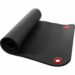 Power Systems Premium Hanging Club Exercise Mat - 72"L x 23"W x 5/8" Thick - Jet Black
