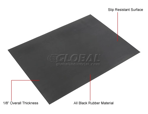 Durable Corporation Corrugated Rubber Runner 1/8" Thick 2' x Up to 150' Black - Image 5