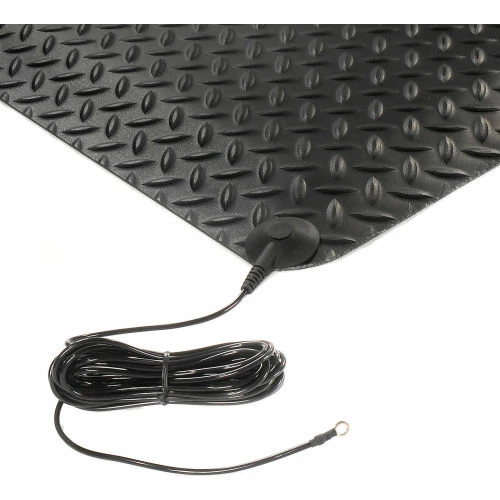 Wearwell® Electrically Conductive Diamond-Plate Mat 9/16" Thick 2' x 3' Black - Image 9