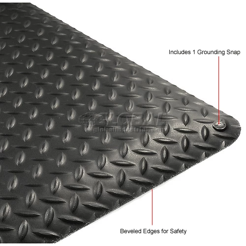 Wearwell® Electrically Conductive Diamond-Plate Mat 9/16" Thick 2' x 3' Black - Image 12