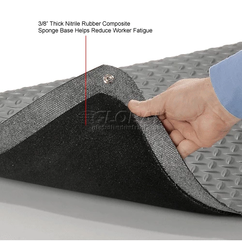 Wearwell® Electrically Conductive Diamond-Plate Mat 9/16" Thick 2' x 3' Black - Image 13