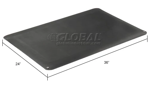 Wearwell® Electrically Conductive Smooth Mat 9/16" Thick 2' x 3' Black - Image 14