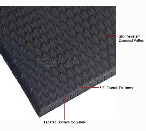 M+A Matting Cushion Max Anti Fatigue Mat 5/8" Thick 3' x 12' Black - Image 7