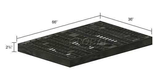 Structural Plastics Corp Add-A-Level Stackable Platform Starter 2-5/8" Thick 3' x 5-1/2' Black - Image 16