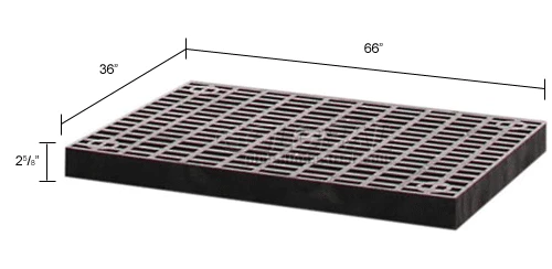 Structural Plastics Corp Add-A-Level Stackable Platform Add-On 2-5/8" Thick 3' x 5-1/2' Black - Image 12