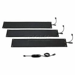 HeatTrak® Outdoor Snow & Ice Melting Heated Stair Mat 1/2" Thick 1' x 3' 120 Volt Black