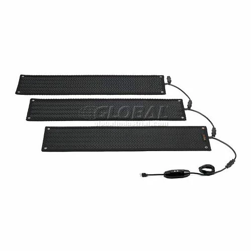 HeatTrak® Outdoor Snow & Ice Melting Heated Stair Mat 1/2" Thick 1' x 3' 120 Volt Black - Image 2