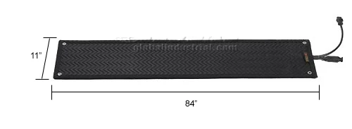 HeatTrak® Outdoor Snow & Ice Melting Heated Stair Mat 1/2" Thick 1' x 7' 120 Volt Black - Image 7