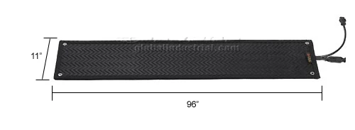 HeatTrak® Outdoor Snow & Ice Melting Heated Stair Mat 1/2" Thick 1' x 8' 120 Volt Black - Image 7