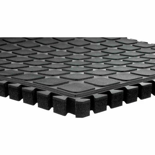 M+A Matting Hog Heaven III Comfort Modular Side Tile 3/4" Thick 1.5' Black - Image 3