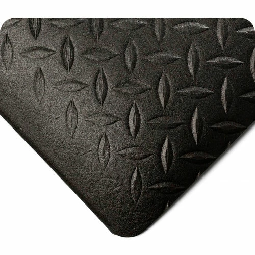 Wearwell® Diamond Tuf Sponge Anti Fatigue Mat 1/2" Thick 3' x 5' Black