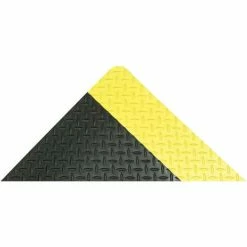NoTrax® Diamond-Tuff™ Max Anti Fatigue Mat 1" Thick 3' x 5' Black/Yellow Border
