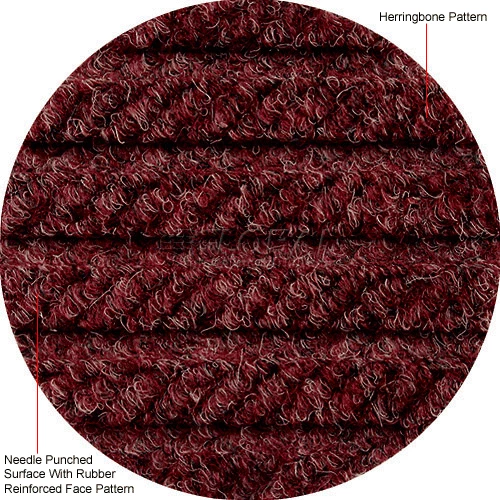 M+A Matting WaterHog® Eco Elite Classic Border Entrance Mat 3/8" Thick 6' 3 Up To 60' Maroon - Image 6