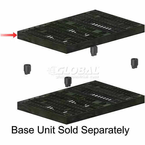 Structural Plastics Corp Add-A-Level Stackable Platform Add-On 2-5/8" Thick 3' x 5-1/2' Black - Image 6