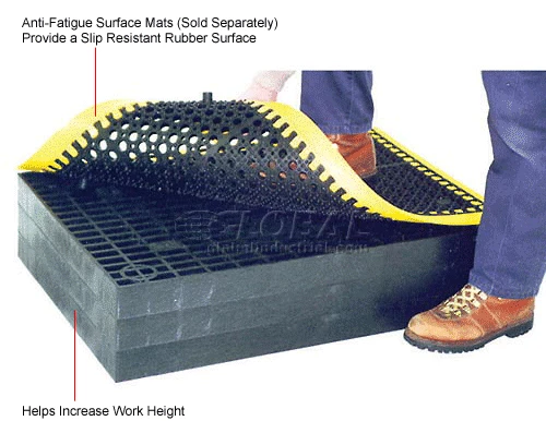 Structural Plastics Corp Add-A-Level Stackable Platform Add-On 2-5/8" Thick 3' x 5-1/2' Black - Image 10
