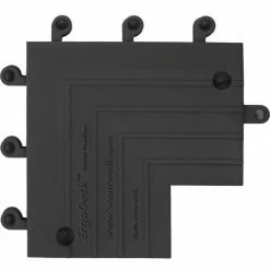 Wearwell® ErgoDeck® Heavy Duty Inside Corner 7/8" Thick 9" x 9" Black