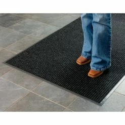 Apache Mills Brush & Clean™ Entrance Mat 3/8" Thick 4' x 60' Charcoal