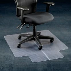 Interion By Global Industrial Interion® Office Chair Mat for Carpet - 36"W x 48"L with 20" x 10" Lip - Straight Edge