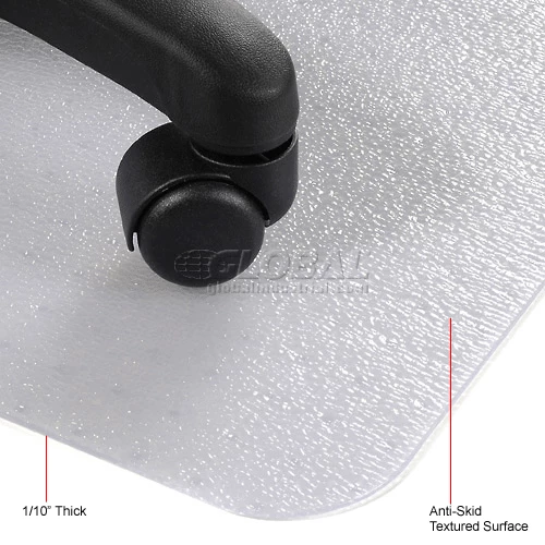 Interion By Global Industrial Interion® Office Chair Mat for Carpet - 46"W x 60"L with 25" x 12" Lip - Straight Edge - Image 11