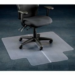 Interion By Global Industrial Interion® Office Chair Mat for Carpet - 45"W x 53"L with 25" x 12" Lip - Straight Edge