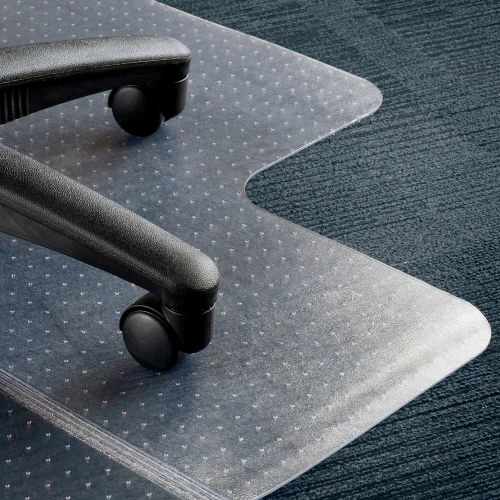 Interion By Global Industrial Interion® Office Chair Mat for Carpet - 45"W x 53"L with 25" x 12" Lip - Straight Edge - Image 3