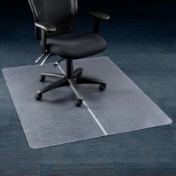 Interion By Global Industrial Interion® Office Chair Mat for Carpet - 46"W x 60"L - Straight Edge