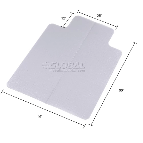 Interion By Global Industrial Interion® Office Chair Mat for Carpet - 46"W x 60"L with 25" x 12" Lip - Straight Edge - Image 13