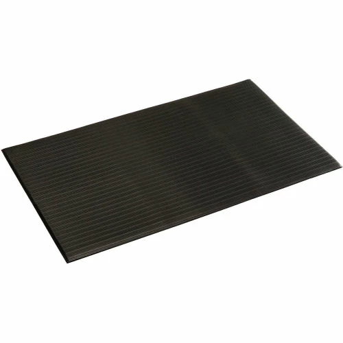 Apache Mills Soft Foot Ribbed Surface Mat 3/8" Thick 3' x 5' Black